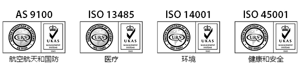 ISO Accreditations 航空航天 质量 环境的 健康和安全